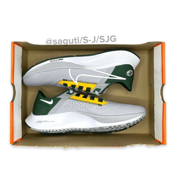 Nike Zoom Pegasus 38 Men Size 8.5 NFL Green Bay Packers Running Shoes DJ0844-001 main image 8